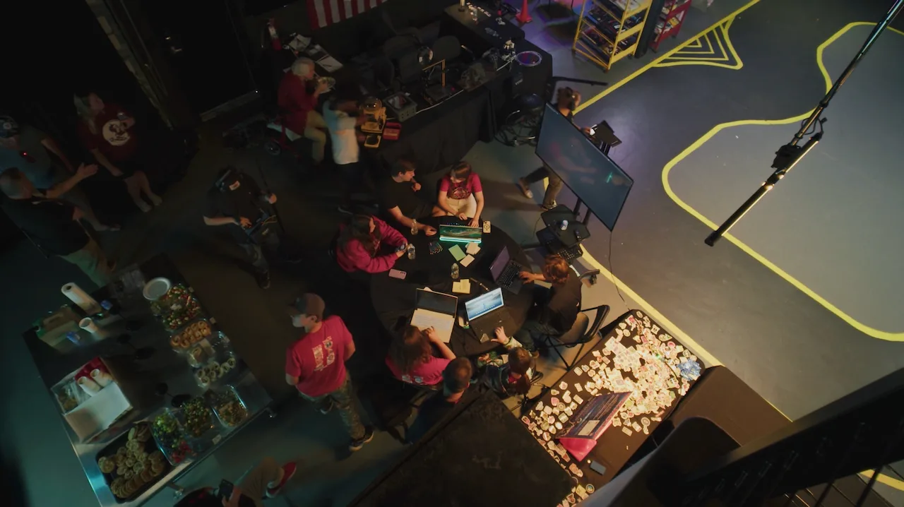 Overhead view of GOAT Racer track